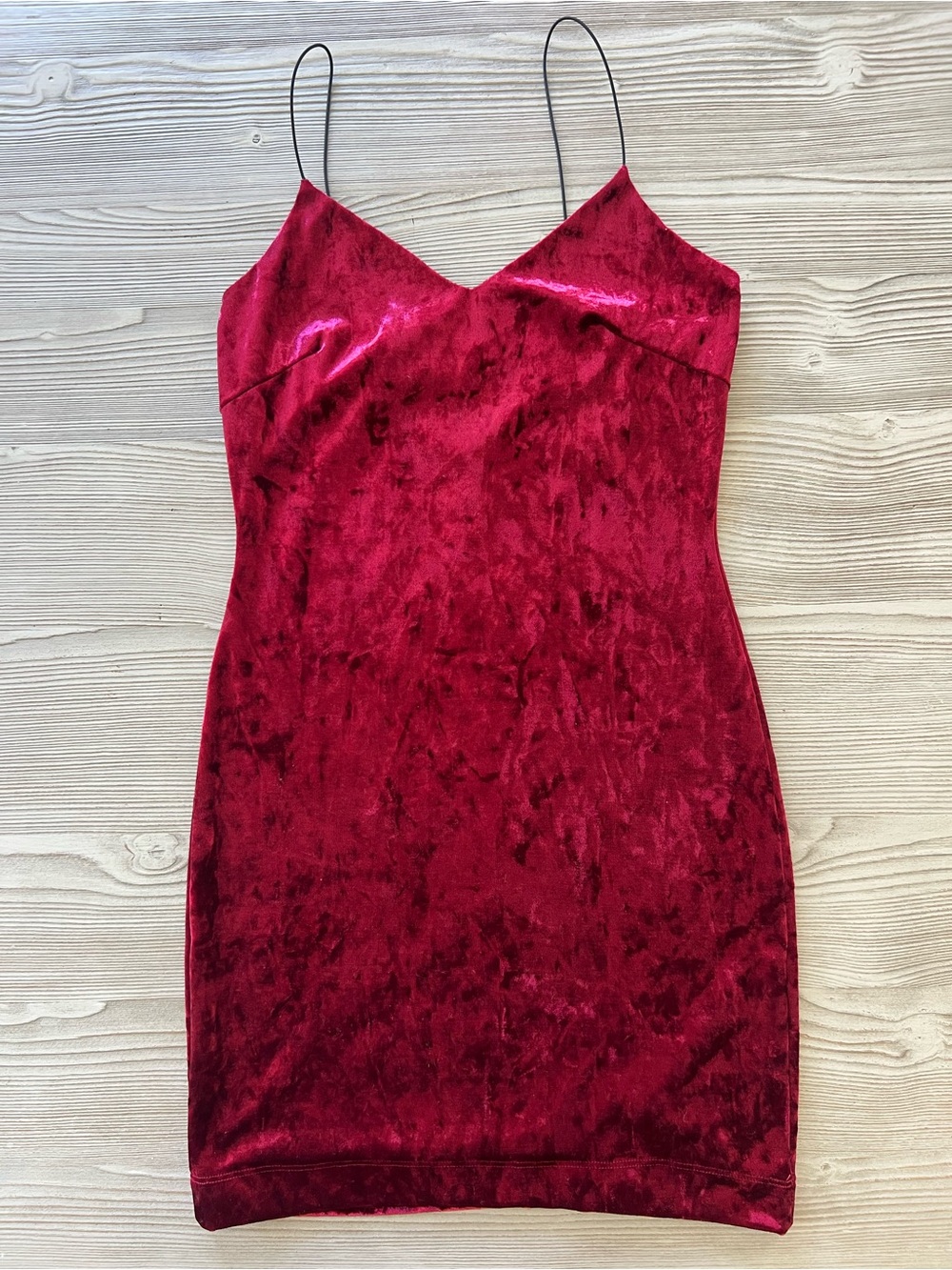 Velvet Slip Dress in Deep Wine Red